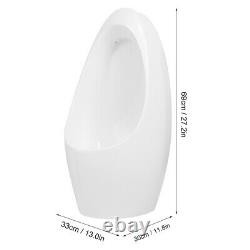 White Ceramic Wall Hung Urinal with Flush Valve Wall-mounted Flushing