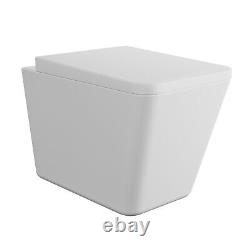 White Wall Hung Rimless Toilet and Soft Close Seat August BUN/BeBa 27665/78702