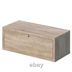 Wood Wall Hung Countertop Vanity Unit without Basin 1100mm Modern Bathroom