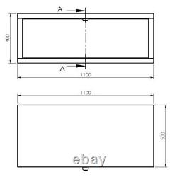 Wood Wall Hung Countertop Vanity Unit without Basin 1100mm Modern Bathroom