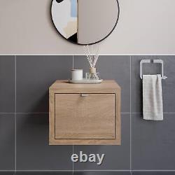 Wood Wall Hung Countertop Vanity Unit without Basin 500mm Modern Bathroom