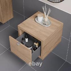 Wood Wall Hung Countertop Vanity Unit without Basin 500mm Modern Bathroom