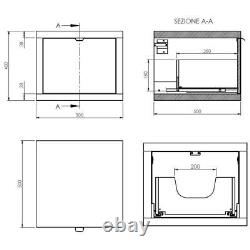 Wood Wall Hung Countertop Vanity Unit without Basin 500mm Modern Bathroom